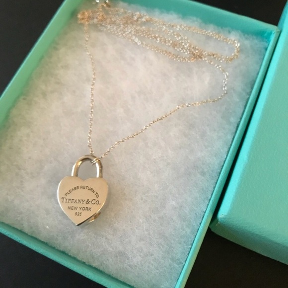 Tiffany lock pendant & long Tiffany chain - Picture 2 of 8